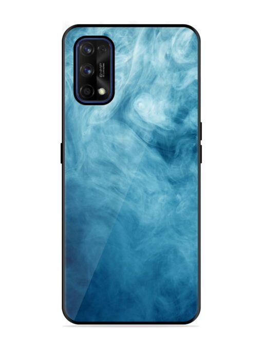 Blue Smoke Art Glossy Metal Phone Cover for Realme 7 Pro