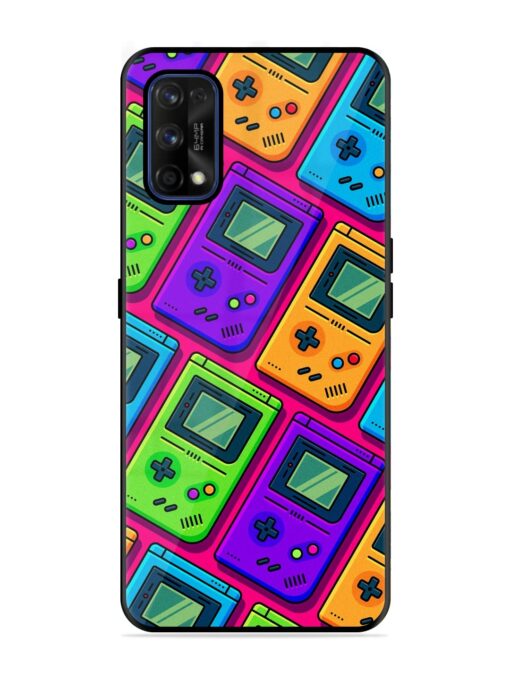 Game Seamless Pattern Glossy Metal Phone Cover for Realme 7 Pro Zapvi