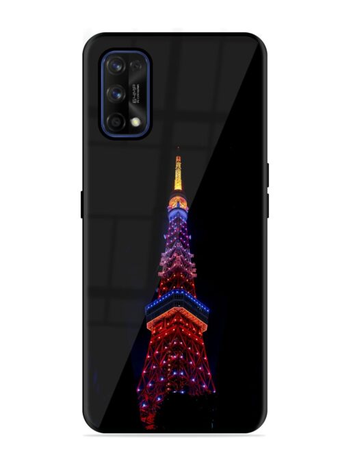 Eiffel Tower Night View Glossy Metal Phone Cover for Realme 7 Pro Zapvi