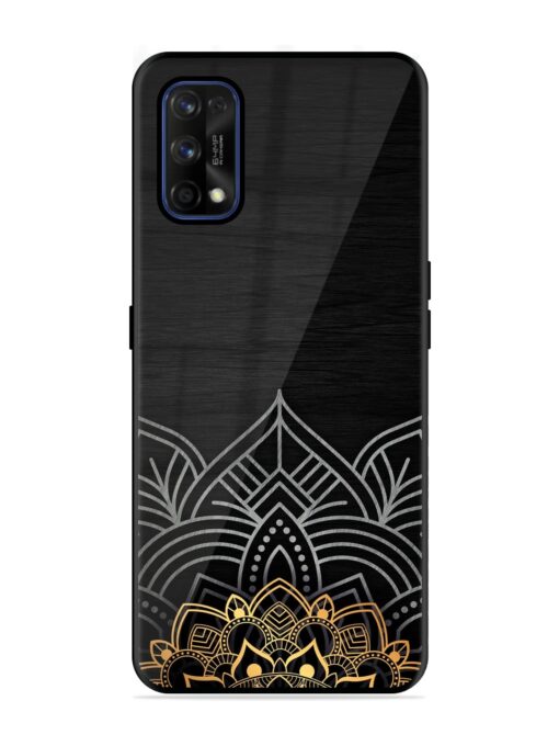 Decorative Golden Pattern Glossy Metal Phone Cover for Realme 7 Pro Zapvi