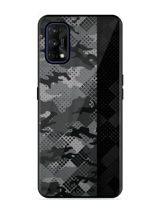 Dark Camouflage Glossy Metal Phone Cover for Realme 7 Pro Zapvi