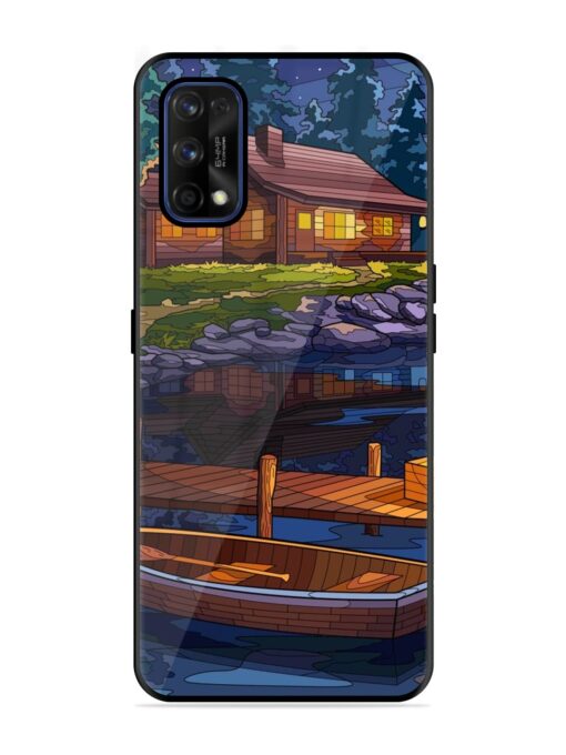 Village Night Scene Glossy Metal Phone Cover for Realme 7 Pro Zapvi