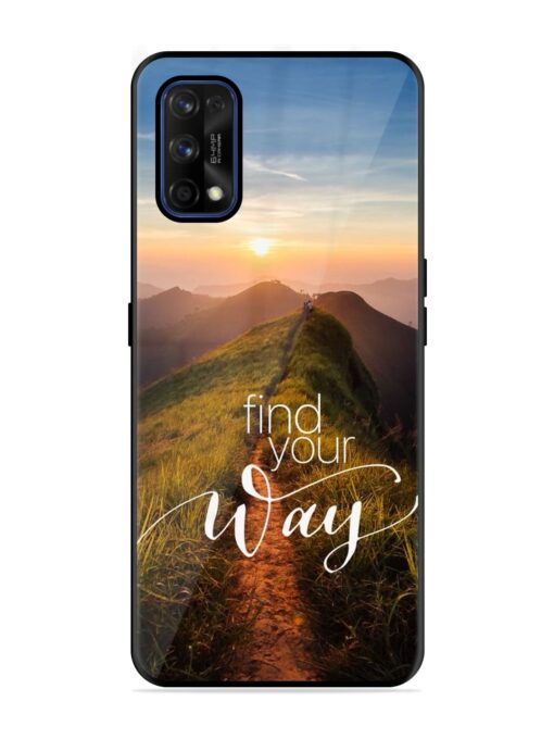 Find Your Way Glossy Metal Phone Cover for Realme 7 Pro