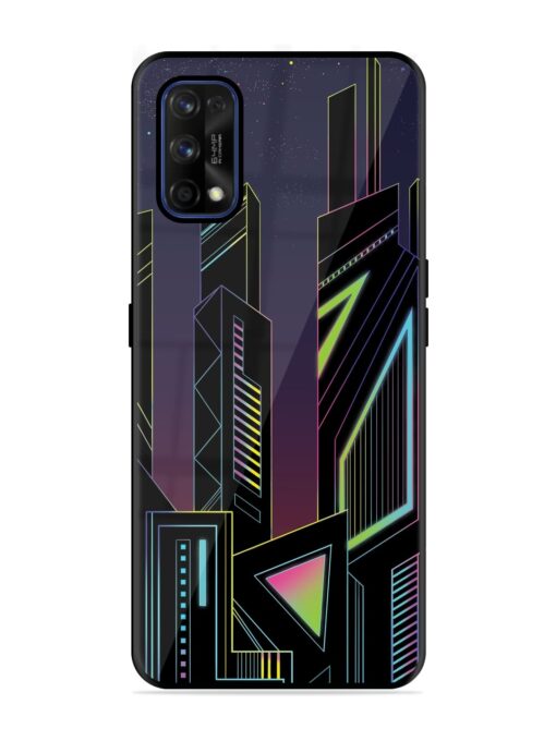 Neon Dreamscape Glossy Metal Phone Cover for Realme 7 Pro Zapvi