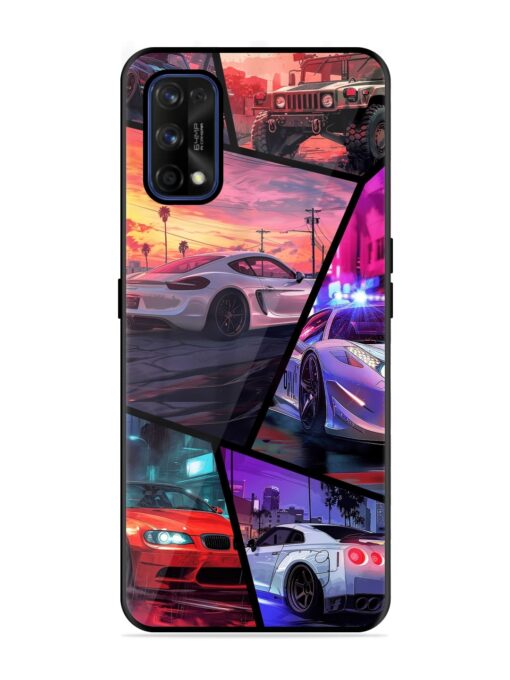 Ride In Pixels Glossy Metal Phone Cover for Realme 7 Pro Zapvi