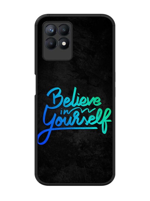 Believe In Yourself Glossy Metal Phone Cover for Realme 8I Zapvi