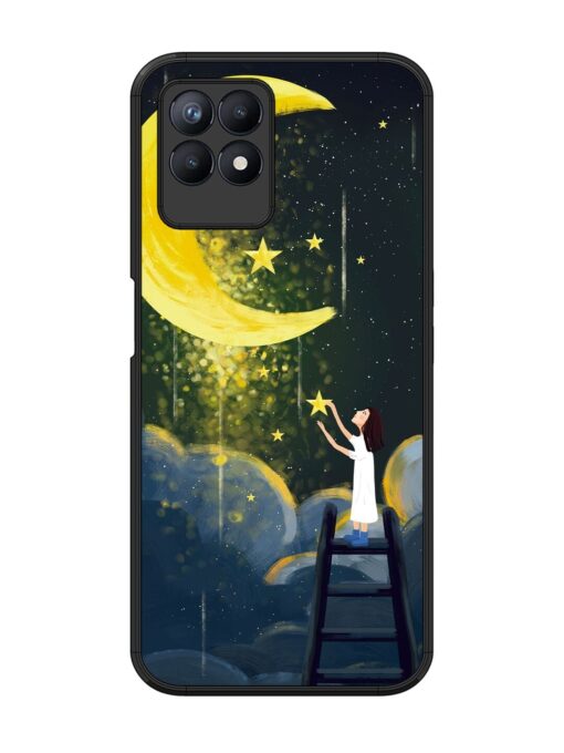 Moonlight Healing Night Illustration Glossy Metal TPU Phone Cover for Realme 8I Zapvi