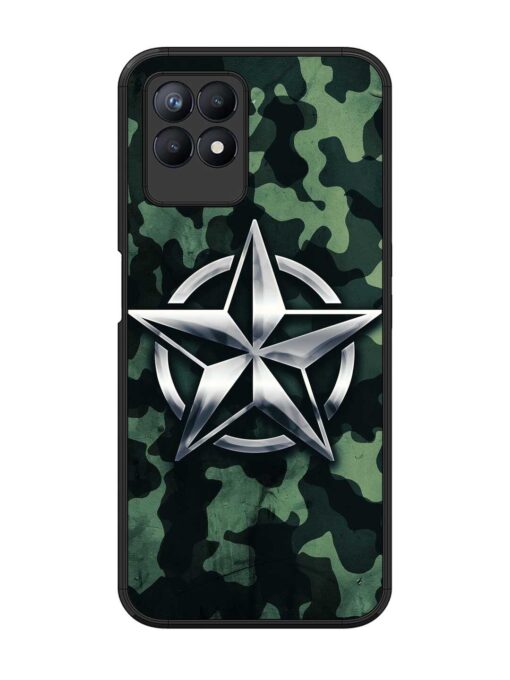 Indian Army Star Design Glossy Metal Phone Cover for Realme 8I Zapvi