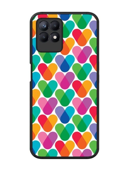 Overlapping Colors Colorful Glossy Metal TPU Phone Cover for Realme 8I Zapvi