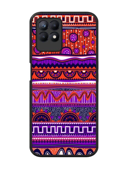 Ethnic Seamless Pattern Glossy Metal TPU Phone Cover for Realme 8I