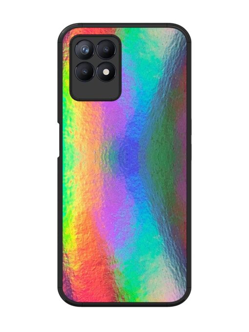 Colorful Holographic Background Glossy Metal TPU Phone Cover for Realme 8I Zapvi