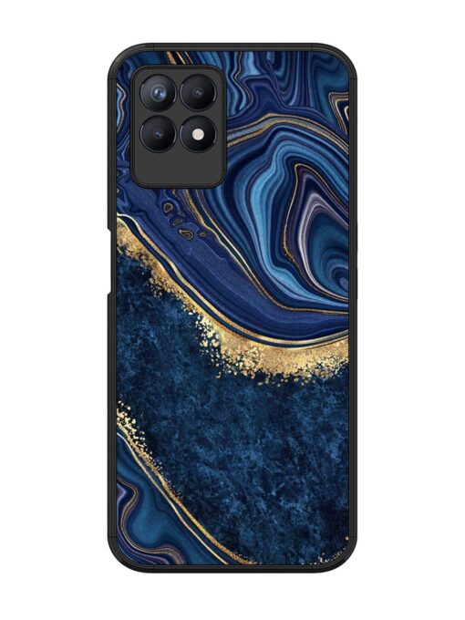 Abstract Background Blue Glossy Metal TPU Phone Cover for Realme 8I Zapvi