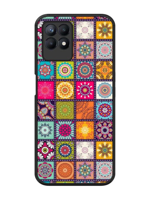 Seamless Pattern Vintage Glossy Metal Phone Cover for Realme 8I Zapvi