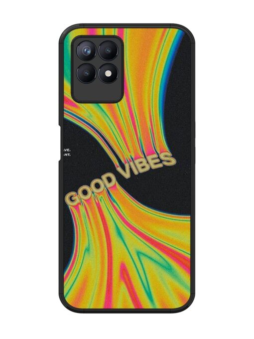 Good Vibes Glossy Metal Phone Cover for Realme 8I Zapvi