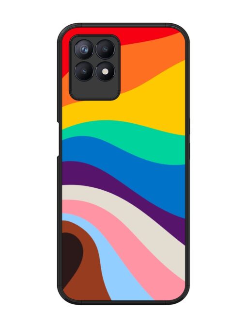 Minimal Pride Art Glossy Metal Phone Cover for Realme 8I