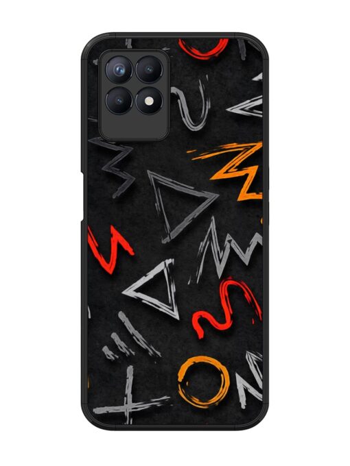 Grungy Graffiti Glossy Metal Phone Cover for Realme 8I Zapvi