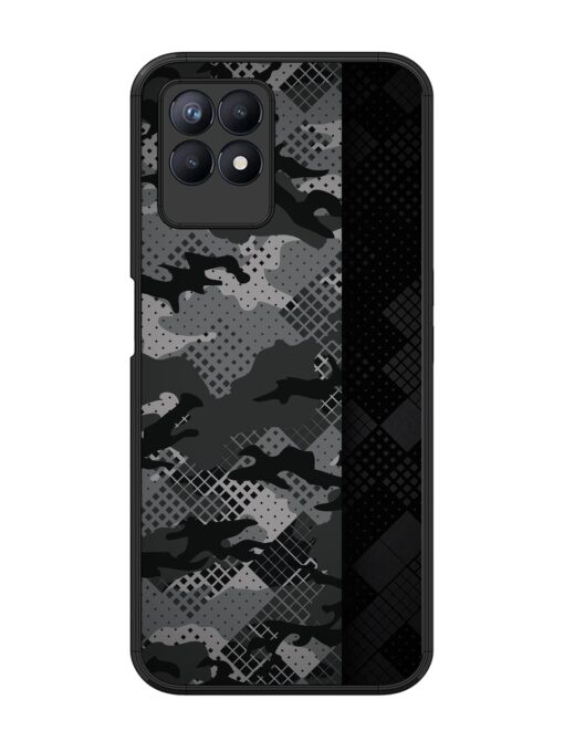 Dark Camouflage Glossy Metal Phone Cover for Realme 8I