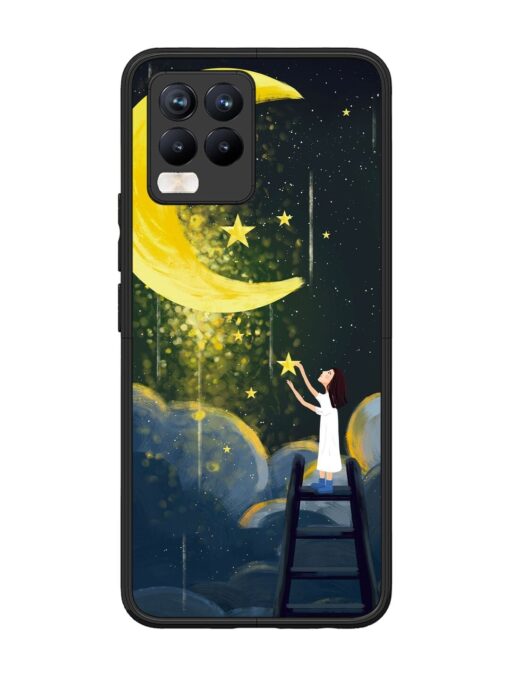 Moonlight Healing Night Illustration Glossy Metal TPU Phone Cover for Realme 8 Pro