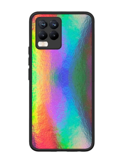 Colorful Holographic Background Glossy Metal TPU Phone Cover for Realme 8 Pro Zapvi