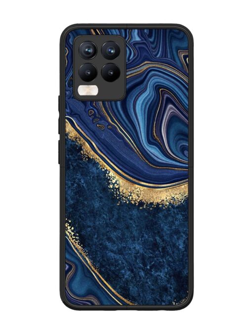 Abstract Background Blue Glossy Metal TPU Phone Cover for Realme 8 Pro Zapvi