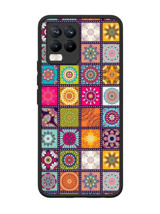 Seamless Pattern Vintage Glossy Metal Phone Cover for Realme 8 Pro Zapvi