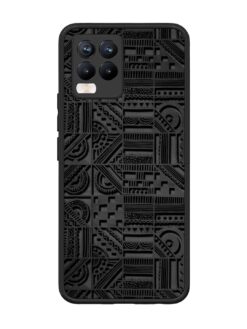 Seamless Pattern Glossy Metal Phone Cover for Realme 8 Pro