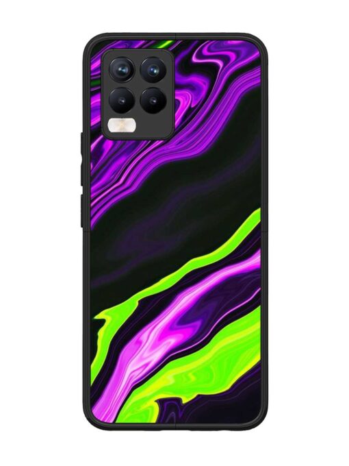 Bright Fluid Violet Glossy Metal Phone Cover for Realme 8 Pro