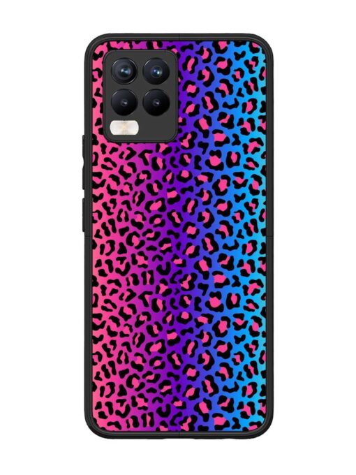 Colorful Leopard Seamless Glossy Metal Phone Cover for Realme 8 Pro Zapvi