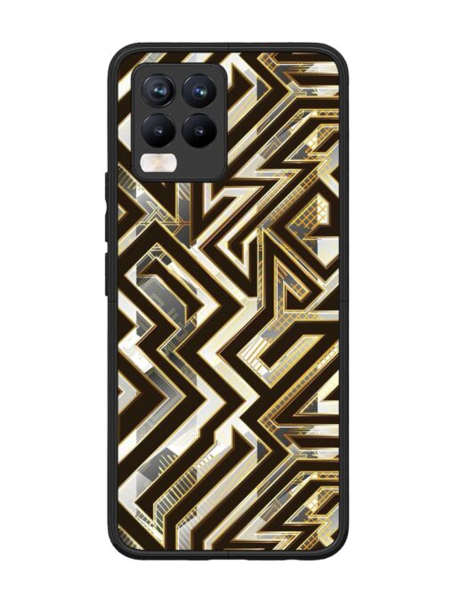 Technology Geometric Seamless Glossy Metal Phone Cover for Realme 8 Pro Zapvi