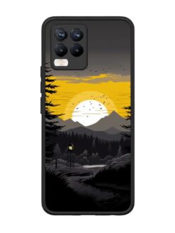 Sunset Vector Glossy Metal Phone Cover for Realme 8 Pro