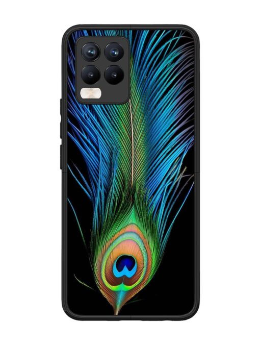 Peacock Feather Glossy Metal TPU Phone Cover for Realme 8 Pro