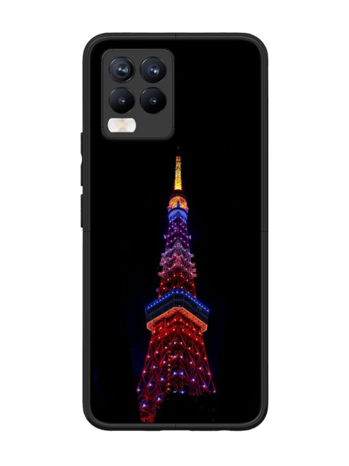 Eiffel Tower Night View Glossy Metal Phone Cover for Realme 8 Pro