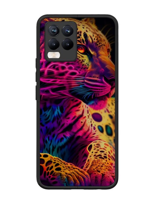 Leopard Art Glossy Metal Phone Cover for Realme 8 Pro Zapvi