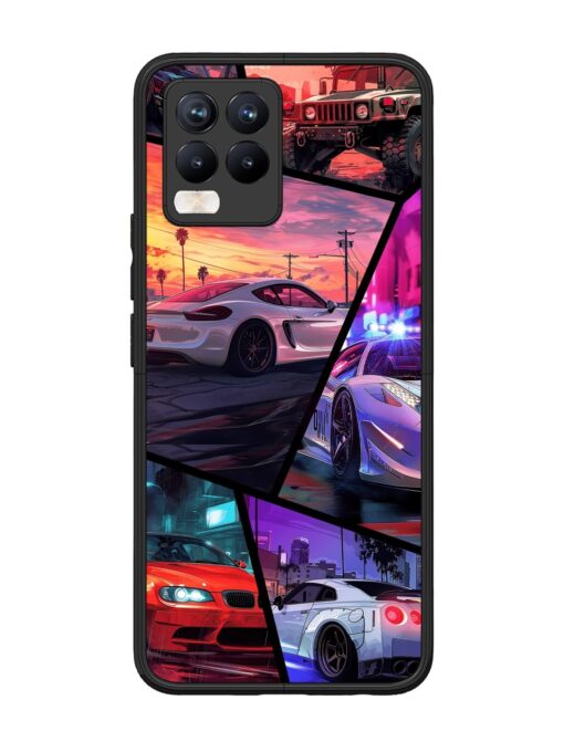 Ride In Pixels Glossy Metal Phone Cover for Realme 8 Pro