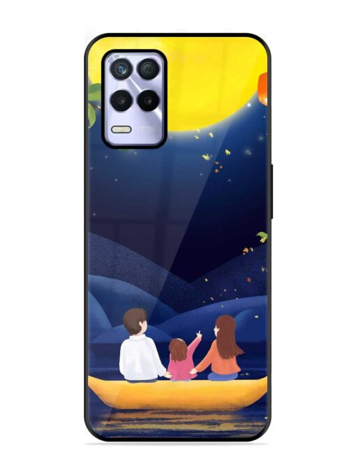 Happy Family And Beautiful View Glossy Metal Phone Cover for Realme 8S (5G) Zapvi