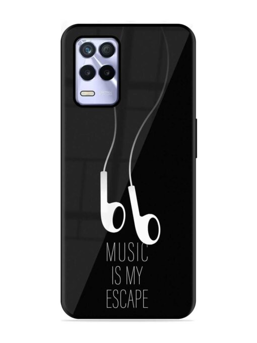 Music Is My Escape Glossy Metal Phone Cover for Realme 8S (5G) Zapvi