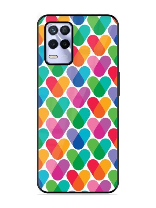 Overlapping Colors Colorful Glossy Metal TPU Phone Cover for Realme 8S (5G)