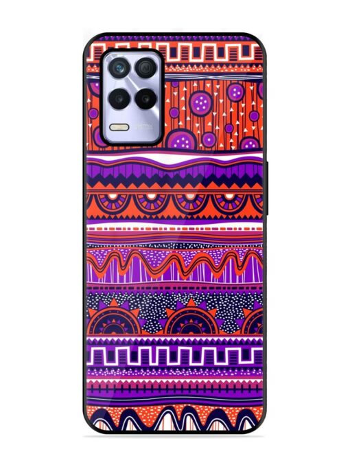 Ethnic Seamless Pattern Glossy Metal TPU Phone Cover for Realme 8S (5G) Zapvi