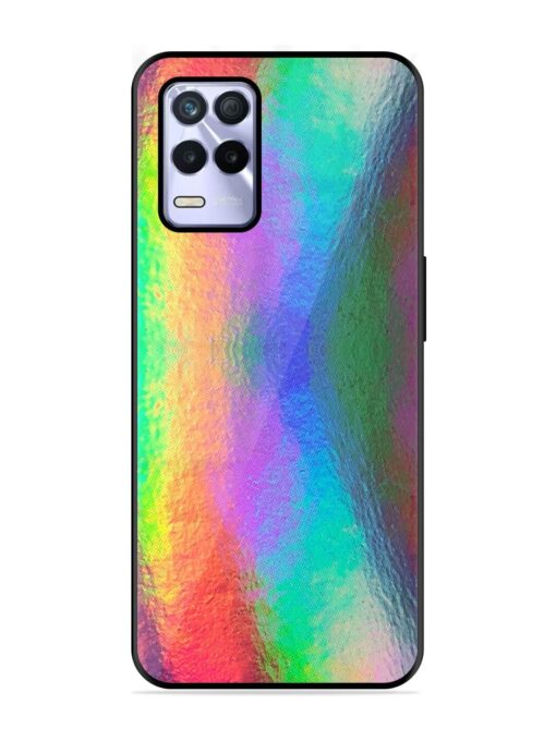 Colorful Holographic Background Glossy Metal TPU Phone Cover for Realme 8S (5G) Zapvi