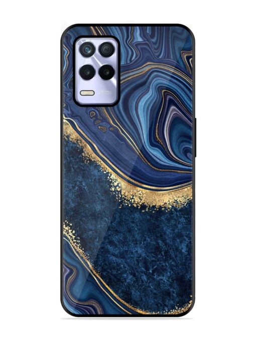 Abstract Background Blue Glossy Metal TPU Phone Cover for Realme 8S (5G) Zapvi