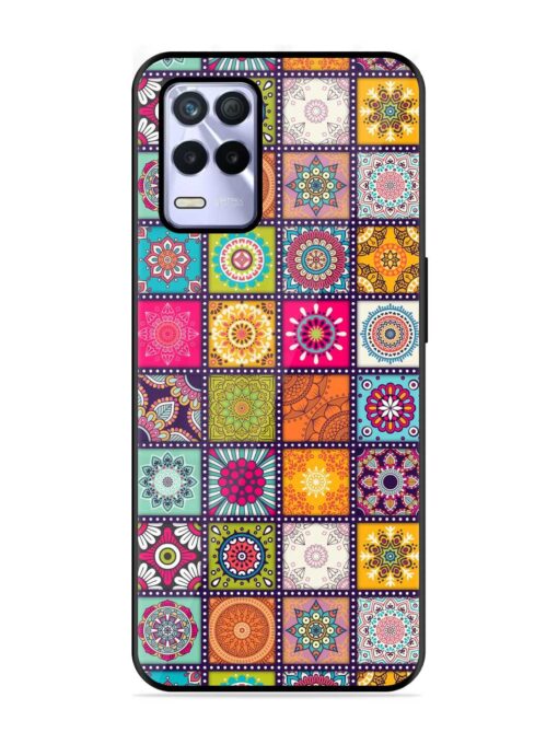 Seamless Pattern Vintage Glossy Metal Phone Cover for Realme 8S (5G) Zapvi