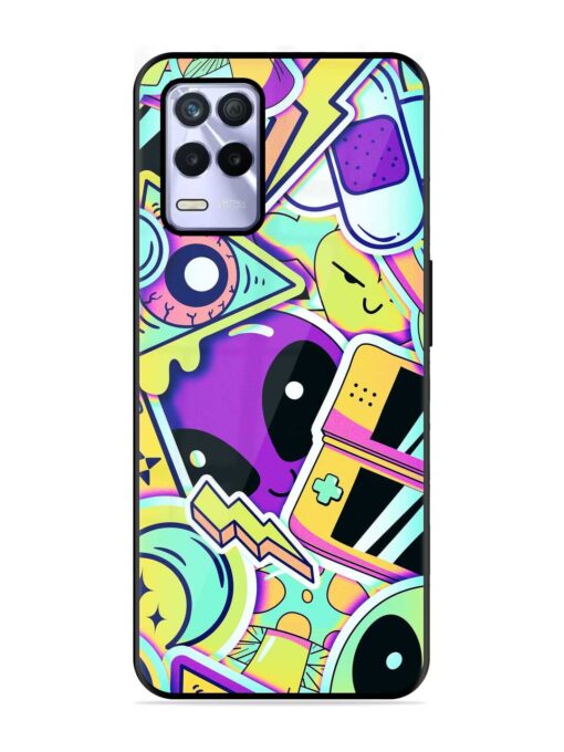 Scratch Art Glossy Metal Phone Cover for Realme 8S (5G)