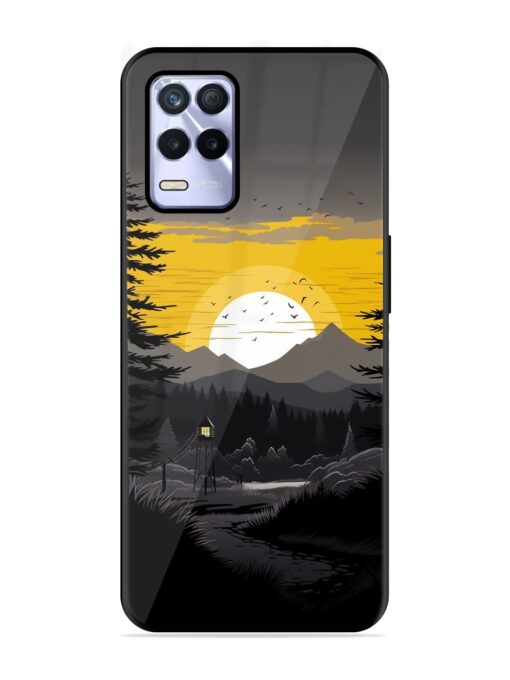 Sunset Vector Glossy Metal Phone Cover for Realme 8S (5G) Zapvi