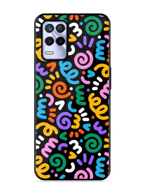 Colorful Seamless Vector Glossy Metal Phone Cover for Realme 8S (5G)