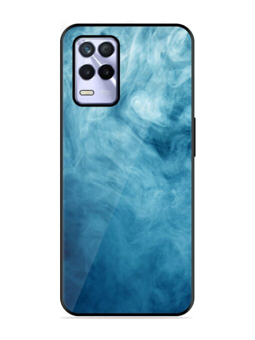 Blue Smoke Art Glossy Metal Phone Cover for Realme 8S (5G)