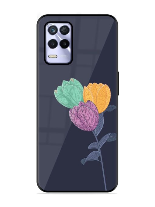 Flower Vector Glossy Metal Phone Cover for Realme 8S (5G) Zapvi