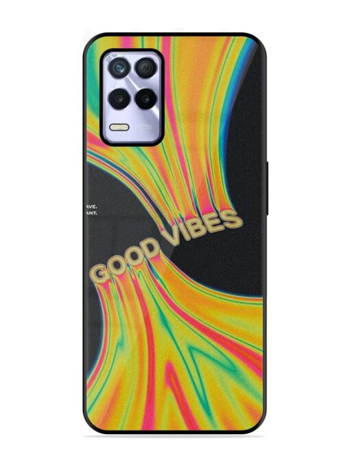 Good Vibes Glossy Metal Phone Cover for Realme 8S (5G) Zapvi