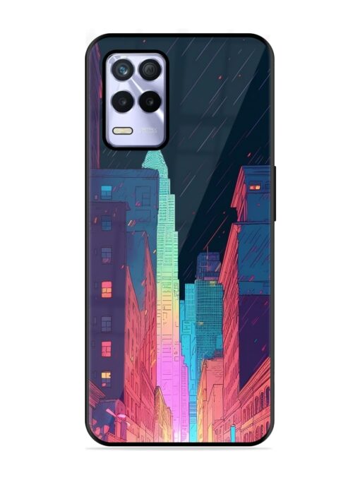 Minimal City Art Glossy Metal Phone Cover for Realme 8S (5G) Zapvi