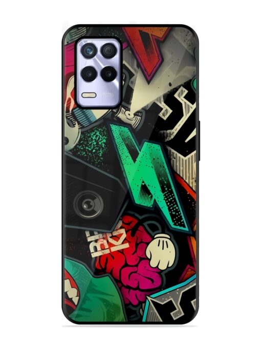 Graffiti Art Glossy Metal Phone Cover for Realme 8S (5G) Zapvi