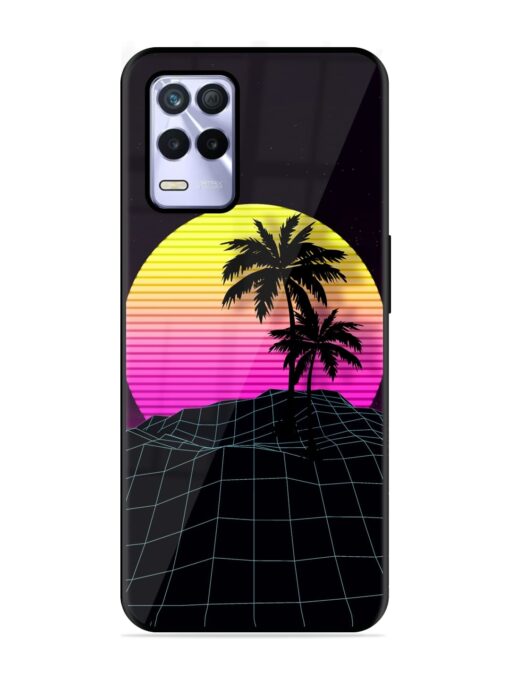 Coconut Vector Glossy Metal Phone Cover for Realme 8S (5G) Zapvi